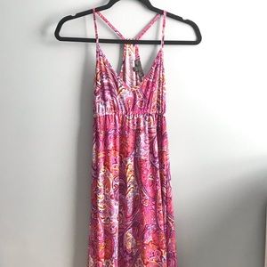 Pink Paisley Mid Length Dress Size Small